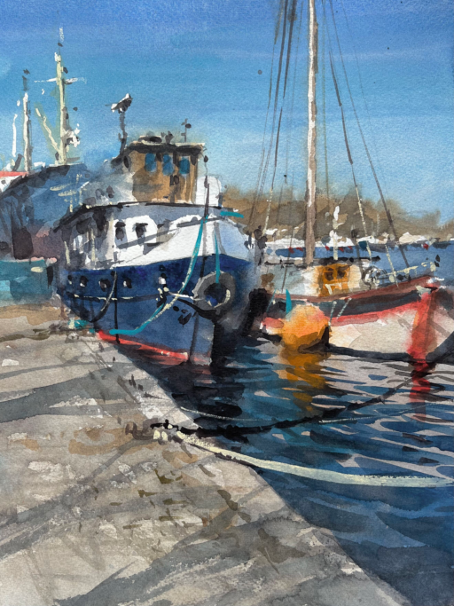 Reflecting on boats